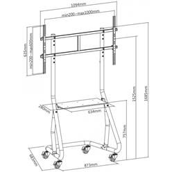 23193 Reflecta TV Stand 105P-Shelf